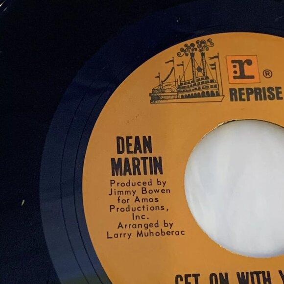 Dean Martin Smile (7 Vinyl, 45 RPM, 1973) Reprise REP 1166 VG Get On With Your - Picture 11 of 11
